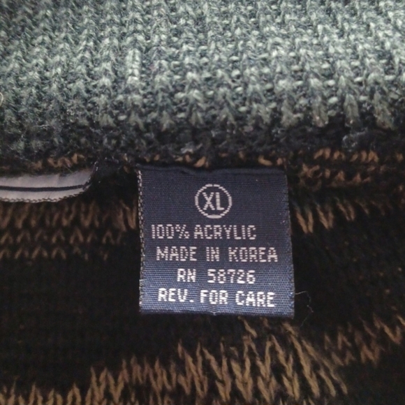 Vintage Sasson Mens XL Pullover Sweater COSBY Style Late 80s 90s Abstract - Picture 3 of 5